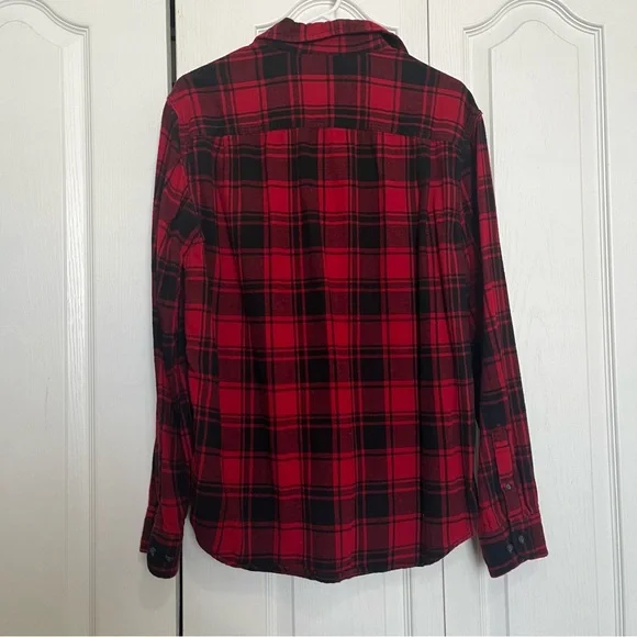 Red Plaid Flannel Shirt (Box C) - Picture 5 of 5